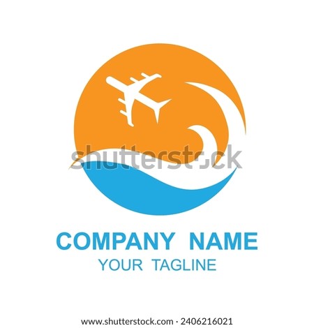 Travel Logo vector icon illustration design. logo suitable for business, airline ticket agents and holidays