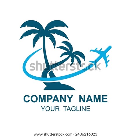 Travel Logo vector icon illustration design. logo suitable for business, airline ticket agents and holidays