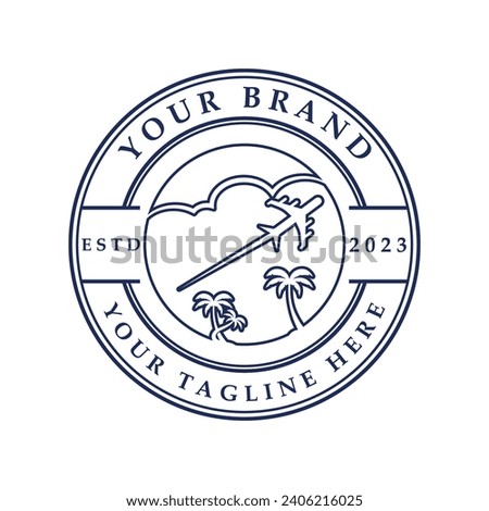 Travel Logo vector icon illustration design. logo suitable for business, airline ticket agents and holidays