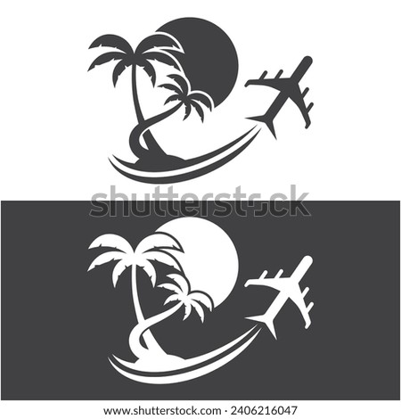 Travel Logo vector icon illustration design. logo suitable for business, airline ticket agents and holidays