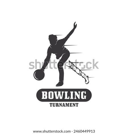 bowling logo design vector illustration. this logo suitable for sport, community, tournament and especially in the fields related to bowling