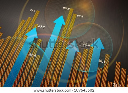 Financial business chart and graphs