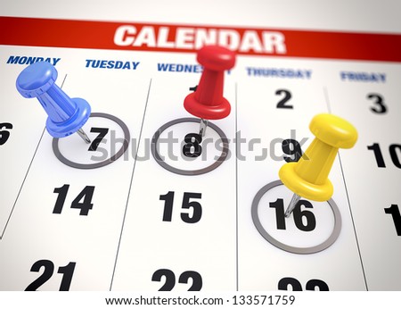 Calendar with check mark