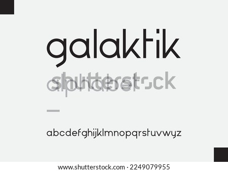 Galaktik, Abstract modern minimal alphabet fonts. Typography sport, technology, space, digital, future creative logo lowercase font. Awesome monogram and lettering. Vector illustration.