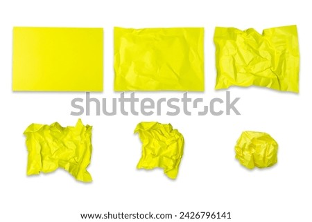 Similar – Image, Stock Photo ball of crumpled gray paper on a blue background