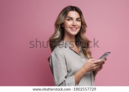 Similar – Image, Stock Photo charming Young woman with a hat and white dress in a purple lavender field at sunset. LIfestyle outdoors. Back view