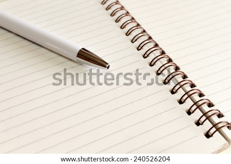 notebook paper with pen background