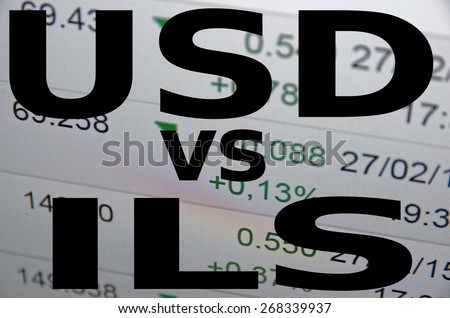 US dollar versus Israeli new shekel (ILS)
