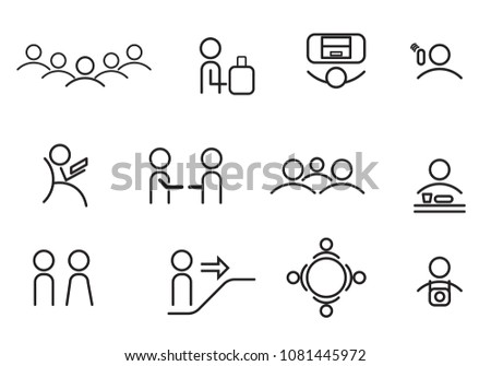 People icon with daily routine, Vector illustration