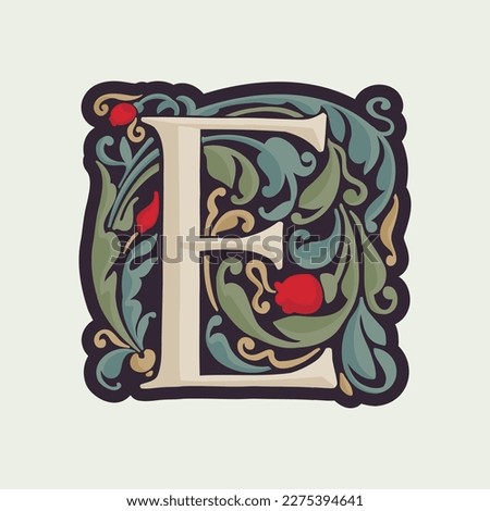 Similar – Image, Stock Photo E Illuminated letter