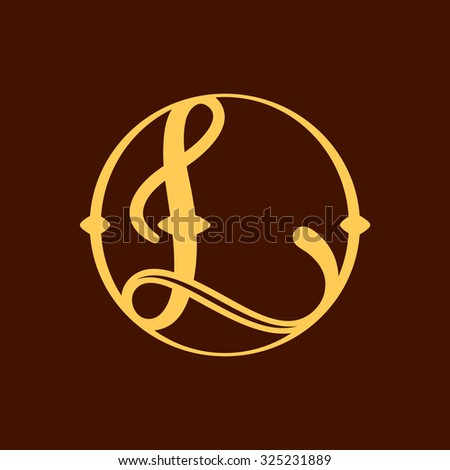 L letter in vintage circle. Vector repair design template elements for your application or corporate identity.