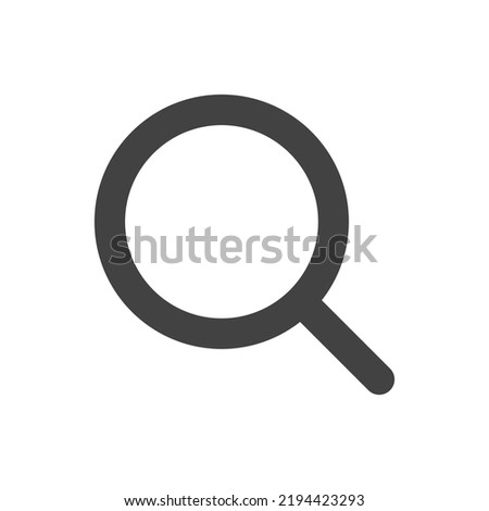 Vector magnifier search icon. Eps 10 symbol for web and app user interface design. Internet web search, explore and magnifying tool concepts.