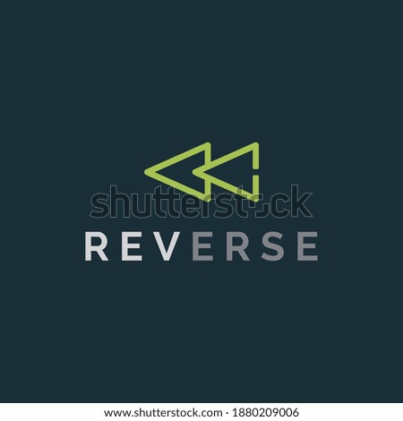 Reverse logo icon and vector