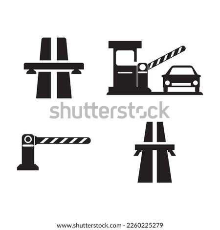 gate or toll road icon,illustration design template