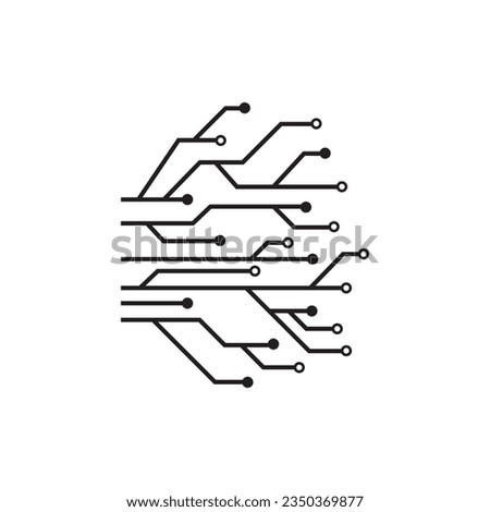 Circuit vector illustration design template