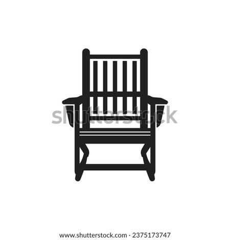 Rocking chair logo icon simple vector,illustration design template