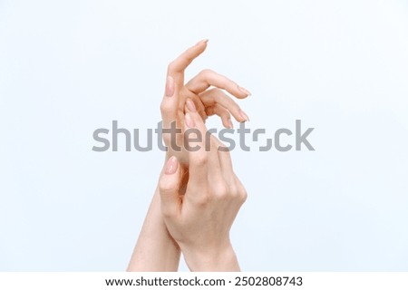 Similar – Image, Stock Photo Painted fingers touching each other