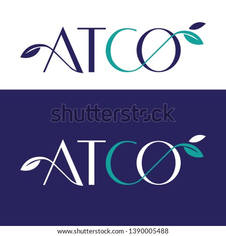 Vector logo design and leaf template 