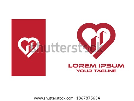 Heart concept vector logo design template