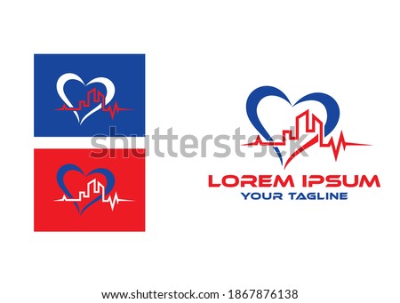 Heart concept vector logo design template