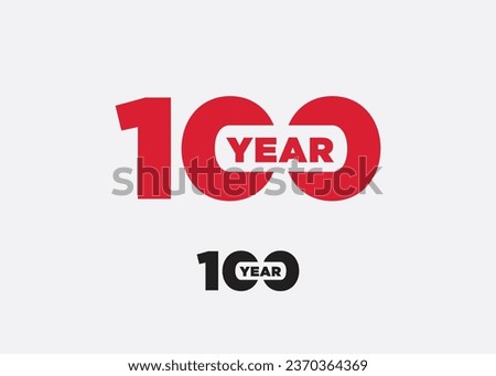 100 Year Anniversary Vector Logo Design