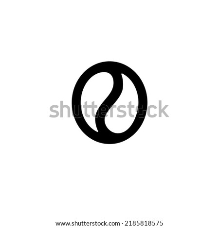 Coffee bean line black icon. Vector flat pictogram isolated on white background. Foto d'archivio © 