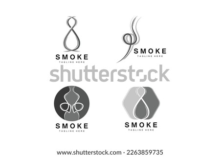 Steam Steam Logo Vector Hot Evaporating Aroma. Smell Line Illustration, Cooking Steam Icon, Steam Train, Baking, Smoking