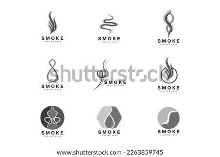 Steam Steam Logo Vector Hot Evaporating Aroma. Smell Line Illustration, Cooking Steam Icon, Steam Train, Baking, Smoking