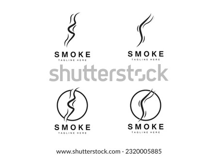 Steam Steam Logo Vector Hot Evaporating Aroma. Smell Line Illustration, Cooking Steam Icon, Steam Train, Baking, Smoking