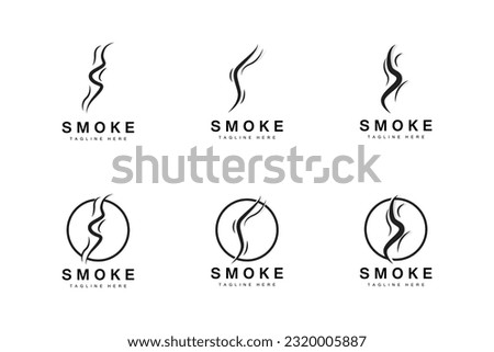 Steam Steam Logo Vector Hot Evaporating Aroma. Smell Line Illustration, Cooking Steam Icon, Steam Train, Baking, Smoking