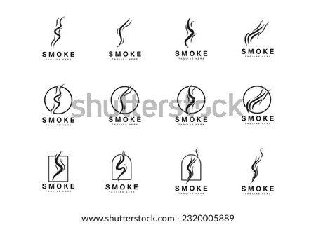 Steam Steam Logo Vector Hot Evaporating Aroma. Smell Line Illustration, Cooking Steam Icon, Steam Train, Baking, Smoking