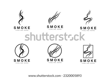 Steam Steam Logo Vector Hot Evaporating Aroma. Smell Line Illustration, Cooking Steam Icon, Steam Train, Baking, Smoking