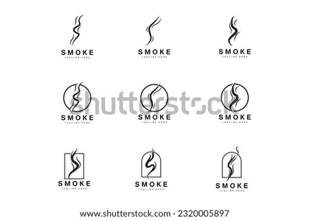 Steam Steam Logo Vector Hot Evaporating Aroma. Smell Line Illustration, Cooking Steam Icon, Steam Train, Baking, Smoking