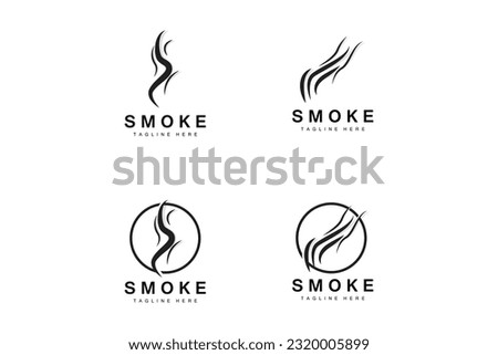 Steam Steam Logo Vector Hot Evaporating Aroma. Smell Line Illustration, Cooking Steam Icon, Steam Train, Baking, Smoking