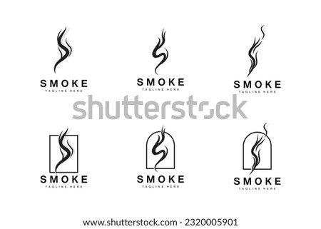 Steam Steam Logo Vector Hot Evaporating Aroma. Smell Line Illustration, Cooking Steam Icon, Steam Train, Baking, Smoking