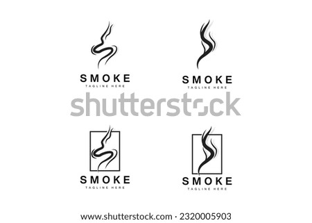 Steam Steam Logo Vector Hot Evaporating Aroma. Smell Line Illustration, Cooking Steam Icon, Steam Train, Baking, Smoking