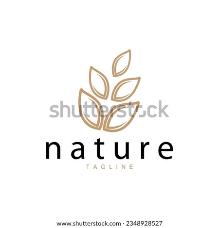 Rice Logo, Farm Wheat Logo Design, Vector Symbol Icon Graphic Illustration