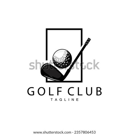 Golf Team Sport Logo Design Tournament Illustration Symbol Template