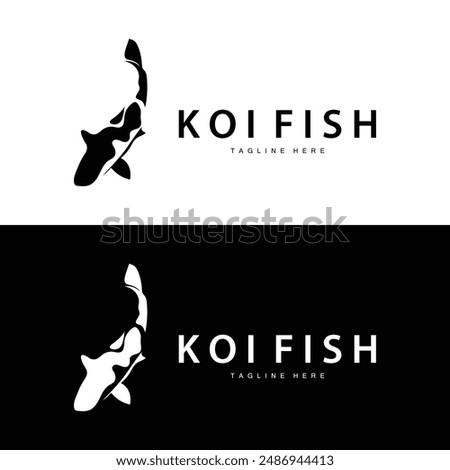 Koi Fish Logo Design Chinese Lucky Ornamental Fish Goldfish Company Brand