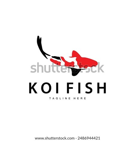 Koi Fish Logo Design Chinese Lucky Ornamental Fish Goldfish Company Brand