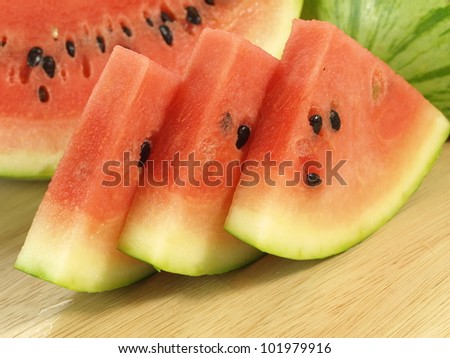 Close up of juicy fruit cut in slices