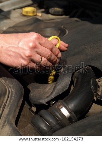 Car service: checking condition of the vehicle