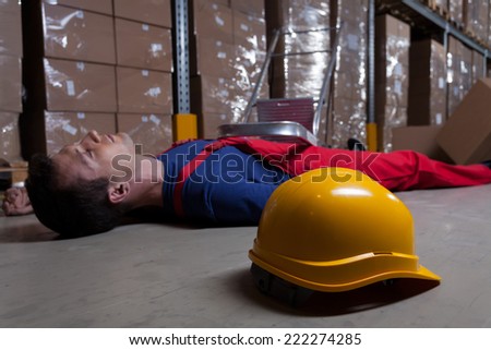 Man on the floor in a factory