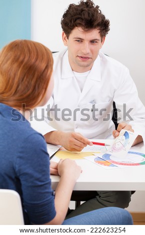 Conversation between doctor and young patient with problem