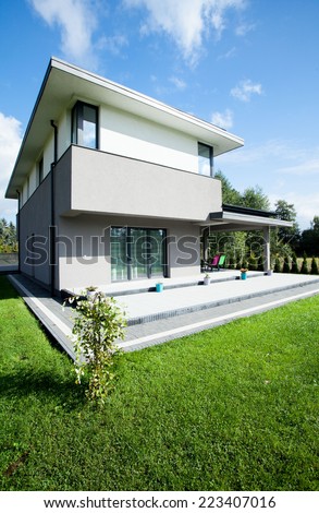 View of modern house during sunny day
