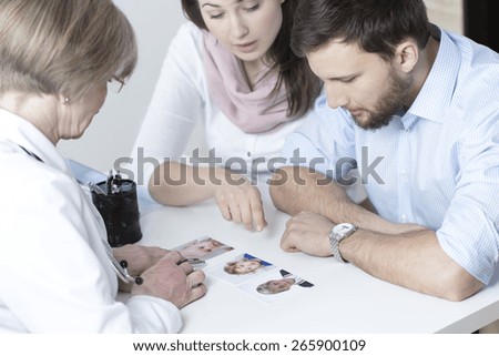 Couple choosing characteristic of their future child from in vitro
