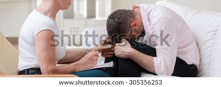 Therapist is supporting her patient in difficult moments