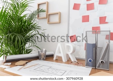 Picture of modern style study and working area