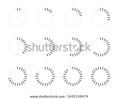 Loading icon. Load set. Upload icons. Loading bar. Loader set. Vector illustration