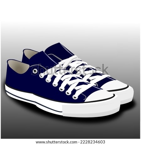 shoes for college or travelling vector